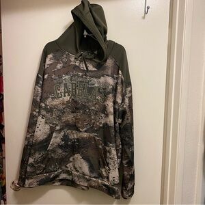 Cabela’s Mens 1/4 Zip Hoodie Pullover Sweatshirt 3XL Brown Camo Outdoor Hunting